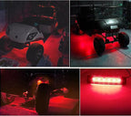 10 Pcs LED Rock Lights Waterproof 3.8" Sealed Red Underglow Kit, Fender Wheel Well Lights, Car Exterior Side Marker for Wrangler, Snowmobile, Truck, Golf Cart, RV, Cab, SUV, Offroad