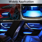 LED Interior Lights DC 12V Seat Ambient Light Cigarette Lighter, Car Uncer Dash LED Light Strip DRL Daylight Strip Car Icyblue Atmosphere Lights-2 splitters in1