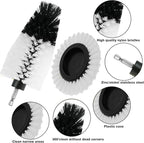 8 Pcs Drill Brush Attachment Set, Power Cleaning Scrub Brush Kit with Extend Long Attachment, All Purpose Drill Scrub Brushes for Car, Grout, Floor, Tub, Bathroom and Kitchen (White)