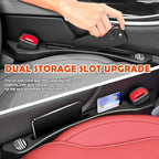 2026 New Car Seat Gap Filler Organizer,2PCS Car Seat Gap Plug with Storage Slot & American Flag Design,Universal Between Cars Seats Blocker Fits 0.98 to 1.57 inch Gaps