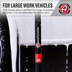 Adam's Truck Brush (3-6ft) - Adjustable Car Cleaning Brush & Pole Combo with Long Handle for Washing & Detailing Your Automotive Vehicle, RV, Truck or Boat