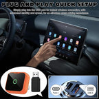 2-in-1 Wireless CarPlay Adapter for iPhone & Android Auto, Mini Wired to Wireless Dongle, Plug & Play, Stable Connection, iOS 10+/Android 11+, Lifetime OTA Updates (Not for BMW/Tesla)