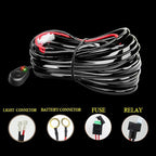 AUXTINGS 22 inch 270W Curved Triple Row LED Light Bar Work Light Spot Flood Beam with Wiring Harness kit Switch for Trucks Tractor 4X4 Jeep Boat Off Road Auto Fog Driving Lamp 12V 24V Waterproof IP67
