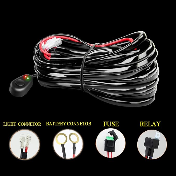 AUXTINGS 40 inch 540W LED Light Bar Triple Row Spot Flood Combo Beam Off Road Lights Waterproof Work Light with Wiring Harness for Jeep Trucks SUV ATV UTV Boat Lights, 12V 24V
