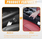 2 Pack Car Seat Gap Filler, Anti-Drop Seat Gap Filler Organizer with Storage Slot, Universal Car Accessories for Vehicle, Auto, Truck, SUV, Black