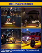 Amber Led Strip Lights Car,Led Lights for Motorcycles 30CM 15 SMD IP67 Waterproof Led Lights Interior for Home Decoration Car Motorcycles Boat Golf Cart Truck with 3M Tape(6PCS)