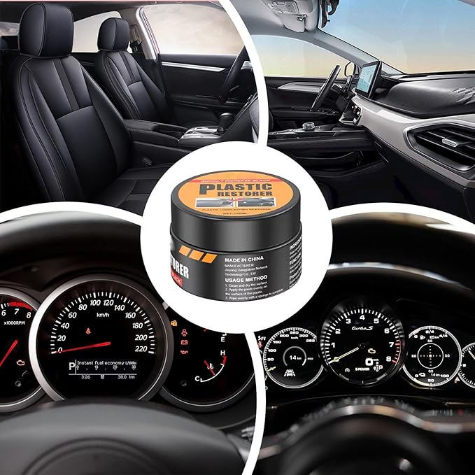 Car Leather Care Cream – Interior Restoration Paste, Deep Conditioning Formula, Long Lasting Shine Protection, Soft Texture Application, Non Greasy Finish | Ideal for Auto Detailing Dashboard Door