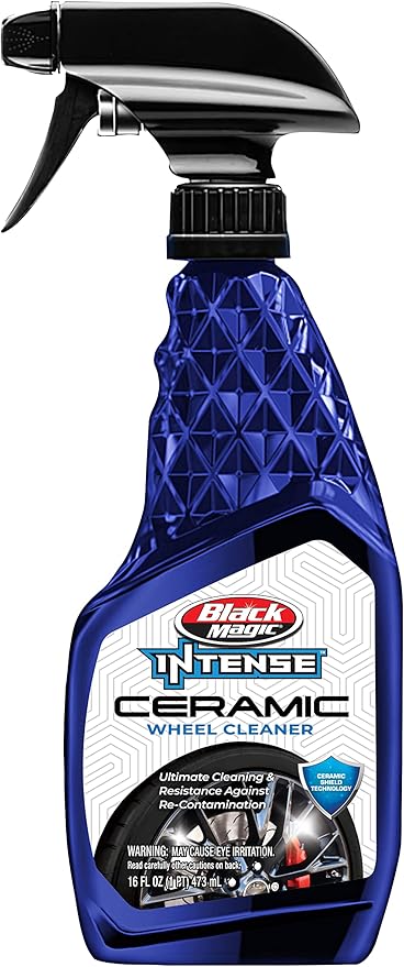 Black Magic 120187 Intense Ceramic Wheel Cleaner 16oz - Ceramic Shield Technology for Ultimate Cleaning and Resistance Against Re-Contamination