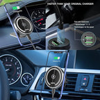 MAGJIEYX for Magsafe Car Mount Charger for Magnetic Wireless Charging for iPhone12/13/14/15/16Pro,Pro Max,Plus,Mini,Vent&Dashboard Strong Magnets Phone Holder with Fast 36W QC 3.0 Adapter(Dark Black)