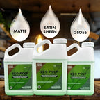Eco-Poly Polyurethane Sealer — Non-Toxic, Low Odor, Quick-Dry Water Based Protective Spar Varnish for Indoor & Outdoor, Satin 1 Gallon Polyurethane Sealant for Wood, Concrete, Multiple Surfaces