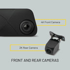 Stinger Jeep Wrangler JK (2007-18) 9.66” 4K UHD Touchscreen Digital Rear View Mirror Monitor & 4K Front Dashcam, 2K Backup Cam, Anti-Glare Night Vision, Built-in DVR w/ 64GB SD Card, Impact Detection
