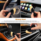 Car Interior Detailing Brush, 2PCS Car Interior Cleaning Soft Brush, Curved Design Car Cleaning Brush Dust Collectors, Car Interior Cleaning Tool Brush with Cover