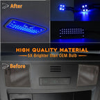 ZDEEROTO Interior LED Light Kit - 6000K Super Bright Blue LED Map/Dome Lights, Adjustable Brightness Bulb Kit for Toyota Tacoma｜for 4Runner｜for FJ Cruiser｜for Rav4｜Prius｜Corolla