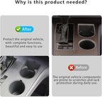 2PCS Center Console Cup Holder for Toyota Sienna 2021-2025 Cup Holder Relaxed Grip Drink Organizer Sienna Interior Accessories(Gray)