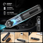 Car Vacuum Portable Cordless, 17000Pa 2 in 1 Vacuum Cleaner&Air Duster, 100W Brushless Motor Handheld Vacuum Cordless with 6000mAh Battery, Multi-Nozzles for Car, Home, Office, Pet