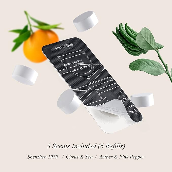DAILY LAB Aroma Planet Car Perfume Air Freshener - Vent Clip, 3 Scents, 6 Refills, Luxe-in Car Accessories, 45-Day Long-Lasting Scents