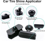 UNIMEIX Tire Shine Applicator Brush Kit Large Vegan Tire Shine Brush with Storage Stand for Vehicles Tire Shine Polish Wax and Car Interior Cleaning