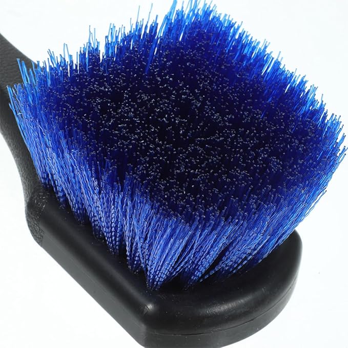 2pcs Tire and Wheel Cleaning Brush Set Stiff Bristles Long Handle for Car and Motorcycle Rim Detailing, Heavy-Duty Tire Scrubber Tool for Automotive Wheel Care