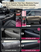Car Interior Detailer & Protectant, 3-in-1 Car Interior Cleans, Restores & Blocks 99% of UV Rays | Non-Greasy Anti-Static Shield Repels Dust | Factory Shine for Leather, Plastic & Vinyl (3 Pack)