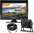 7" 1080P Wired Truck Backup Camera System, IP68 Waterproof Rear View Camera with Wide Angle View, Night Vision Reverse Camera for RV Trailer 12V-24V