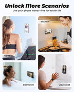 amBand Magnetic Suction Phone Mount for MagSafe Case, Silicone Sticky Grip Secure Holder for iPhone, Hands-Free Taking Photo/Recording Video/Live Streaming for Instagram Influencer/Creator, Hot Pink