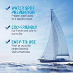 Nautical One - Ceramic Wash And Wax - Boat Wash Soap with SiO2 Ceramic Coating Protection - High Suds (128 oz)