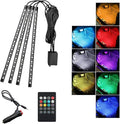 Car Led Interior Lights, RGB 72 LED Multicolor Auto Strip Light with Sound Active Function and Remote Control, Under Dash Smart Lighting Kit with Charger, Car Accessories (Cigarette Lighter)
