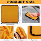 Tallew 12 Pcs Microfiber Towels:16"x16" Microfiber Drying Towels Bulk Micro Fiber Car Cleaning Cloth for Cars Drying Washing Polishing Office Windows Cleaning Household Supplies (Yellow)