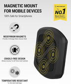 Scosche MAGDM2 MagicMount Magnetic Car Phone Mount for Dashboard, 360° Adjustable Magnet Head, Universal Cell Phone Holder for Car, Compatible with iPhone, Samsung, and All Devices
