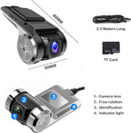 Hikity USB DVR On-Dash Camera - Loop Recording Dash Camera for Cars with 32GB SD Card 24H Parking Mode Driving Recorder LDWS FCWS Dash Cam for Android Radio Stereo GPS DVD