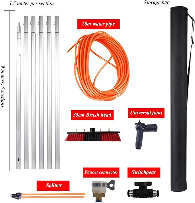 Rotatable Solar Panel Cleaning Brush with Long HandlePerfect for Windows Glass Showers and WindshieldsEffortless Cleaning Tool for Solar Panels and Home Use