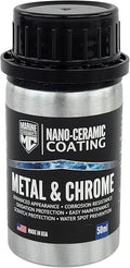 Professional Metal & Chrome Ceramic Coating (50ml) / 18 Month Protection from Oxidation, Rust, Scratches, Water Spots, 2x Thicker, Easy Application for Railings, Anchors, Cleats etc