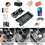 SKTU 2Pcs 2025 2026 Camry Center Console Organizer for 2025 2026 Toyota Camry (LE/SE/Nightshade/XLE/XSE) Cup Holder & Console Tray Toyota Camry 2025 2026 Accessories Durable Cup Pad Tray