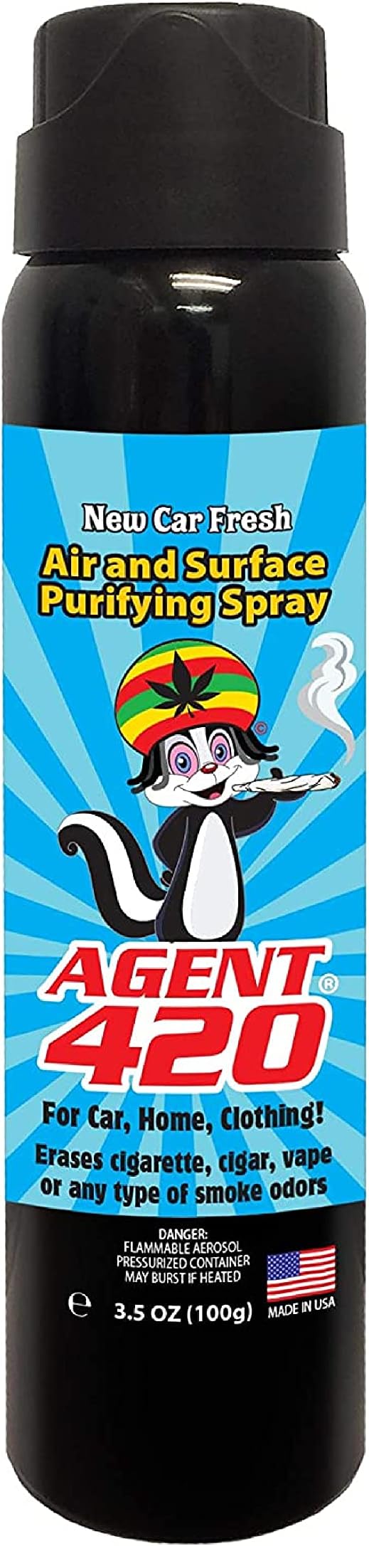 Agent 420-3.5 oz Odor Destroying Spray for Eliminating Unwanted Odors in Your House, Car or Apartment, Freshen Up The Crib (New Car Fresh)