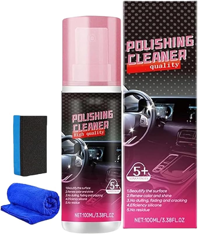 Car Interior Cleaner, 100ml Deep Cleaning Vehicle Detailer Spray, Car Interior Cleaner Spray, for Fading, Cracking, Aging, Armrest Boxes, Center Console, Leather Seat, Dashboard, Trim