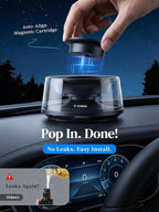 TORRAS Smart Car Air Fresheners Diffuser, The First App Control Car Freshener, Solar & USB-C Charging, Auto ON/Off, Cherry Blossom & White Musk, Lasts Up to 6 Months, CF20 Pro Fragrance Diffuser