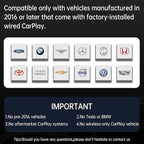 Wireless CarPlay Adapter (2025 Upgrade) – Convert Wired CarPlay to Wireless, Stable Connection, RGB Ambient Lighting, Compatible with Wired CarPlay Cars & iPhone