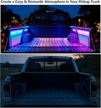 Truck Bed Lights 2Pcs - Multicolor 16 Million Colors,APP & Built-in Control,IP67 Waterproof,Music Sync,12V DC,60-Inch