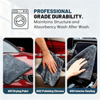 Car Drying Towel Microfiber Cleaning Cloth - 24" x 36" Large Twisted Loop 600GSM - Super Absorbent Auto Detailing Towel for Cars Truck SUV Window - Streak Free & Lint Free Washing Accessories
