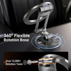 SYNCWIRE Fits MagSafe Car Mount, [All-Metal] Magnetic Phone Holder for Car, [Flexible Three-axis] 360° Rotation Magnetic Car Mount Strong Magnets Car Phone Holder for iPhone 17 16 15 14 Pro Max