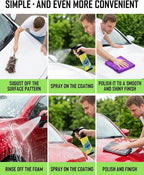 2PC Nano Quick Coat Restore Effect Coating Agent for Car Spray Automobile Acting Clear Finish Jet Dry with Dust Proof and Glazing Effects Long-Lasting Car Showroom Gloss