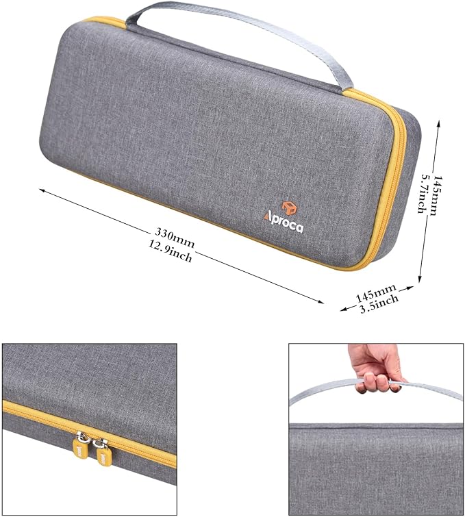 Aproca Grey Portable Hard Storage Case, for Fanttik V8 Apex/Slim V8 Mate Cordless Car Vacuum and Accessories (Case Only)