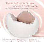 Women's Small Fitted Neck Pillow for Traveling, Memory Foam Travel Pillow, Travel Neck Pillows for Airplanes, Travel Essentials for Flying, Car Essentials for Women, Plane Pillow in Ash