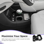 LUWU Low Center Console Organizer Compatible with 2026 Hyundai Palisade Accessories Palisade LX3 2026 Accessories Armrest Console Organizer Armrest Lower Storage Tray (Only for 7-Seat)