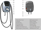 Level 2 EV Charger 240V/48A J1772 Electric Vehicle Charger NEMA 14-50 Plug Charging Station w/for Tesla Adapter w/App Control RFID Card WiFi 24Ft Cable Indoor/Outdoor Fast Charger