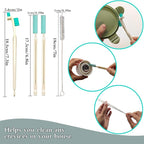 Small Household Cleaning Brushes by ELEMGULY,9 Pcs Crevice Brush for Hole, Gap, Corner, Space, Micro Crevice Scrub Cleaner Tool for Bottle, Keyboard, Window, Door Track