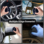 Tire Shine Applicator Pads, 2 Pcs Tire Dressing Applicator, Reusable Tire Shine Sponge Wave Contoured for Car Detailing, 3.15inch