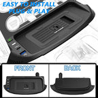 2025 New Version Car Wireless Charger for Ford Mustang 2015-2023 All Models, 15W Fast Charging Phone Tray with 27W USB + Type-c Port Qi Phone Wireless Charger, Black