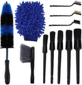 11Pcs Car Cleaning Brush Set, Universal Detailing Brushes Kit for Car Truck, Wheel Hub Tire Engine Compartment Exhaust Pipe Cleaner with Soft and Hard, Includes 5