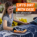 Armor All Microfiber Car Wash Mitt by Armor All, Noodle Tech Car Wash Glove for Clean Cars, Trucks, Motorcycles, 1 Each